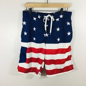 BIOWORLD Captain America USA Swim Trunks Shorts